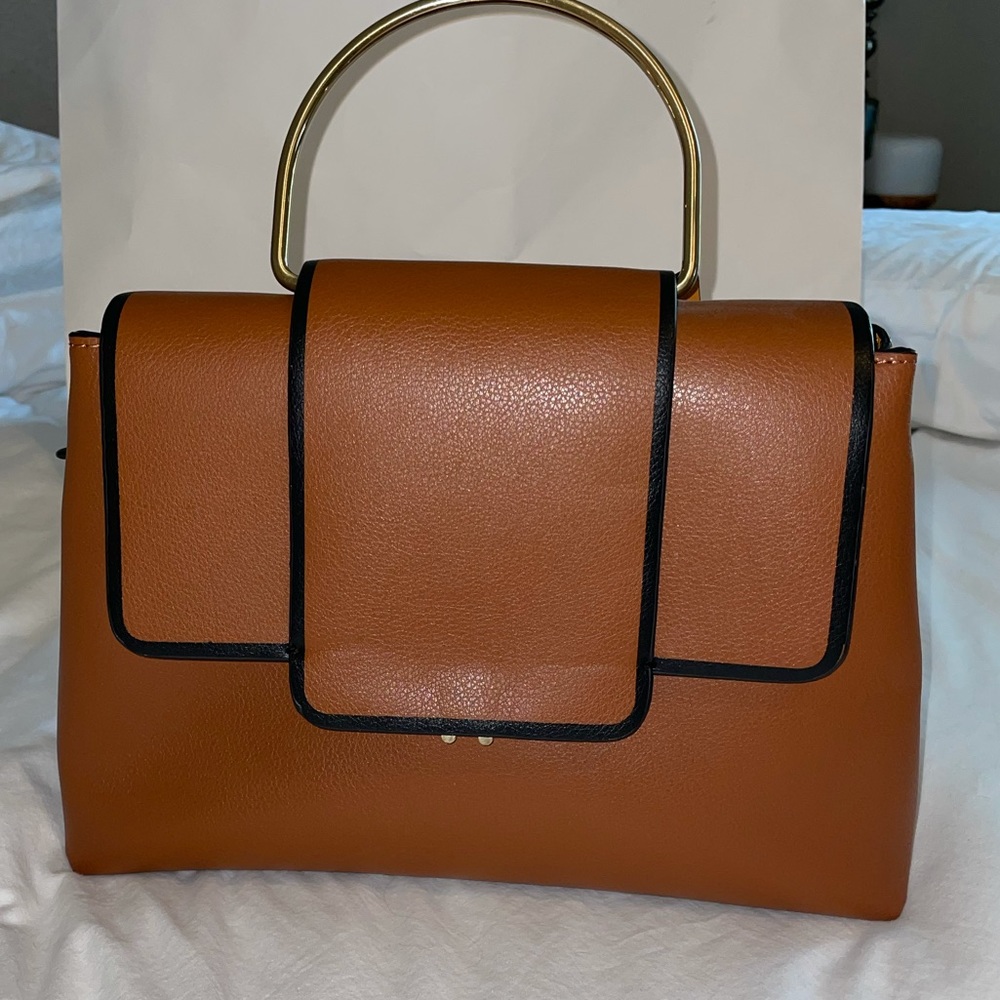 Zara Brown Satchel Purse